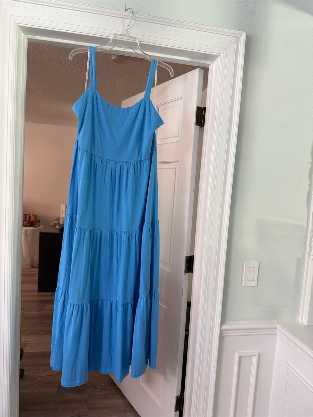 Lilly Pulitzer Bright Blue Tiered Spaghetti-Strap Maxi Dress